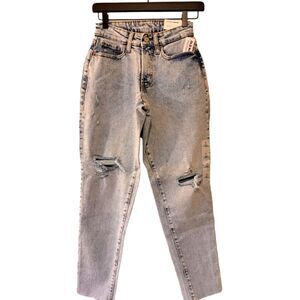 Old Navy Curvy High Waisted Straight Ripped Cut Off Y2K Jeans New Size:  0